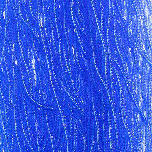 Czech Seed Beads - 11/0 - Cut - Transparent Medium Blue (100g Strung)