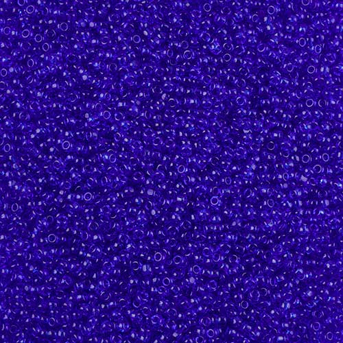 Czech Cut Seedbeads - 11/0 - Transparent Medium Blue (10g)