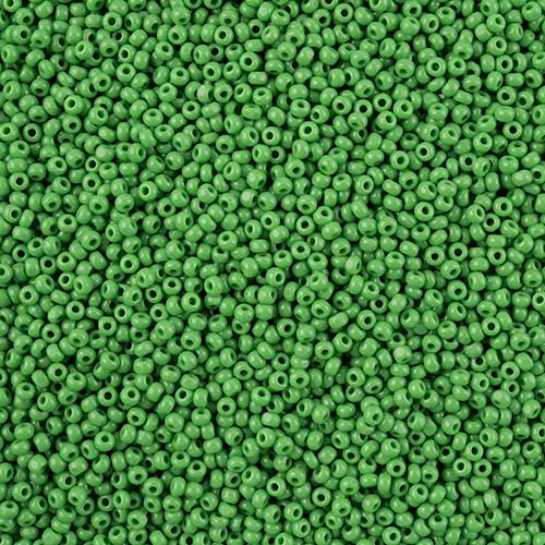 Czech Cut Seedbeads - 11/0 - Opaque Medium Green (10g)