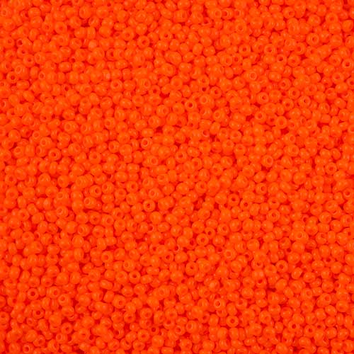 Czech Seed Beads - 11/0 - Single Cut - Opaque Orange (100g Pack Loose)