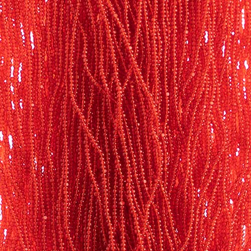 Czech - 15/0 Cut Seed Bead - Transparent Light Red (250g Strung)