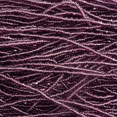 Czech - 15/0 Cut Seed Bead - Transparent Amethyst (250g Strung)