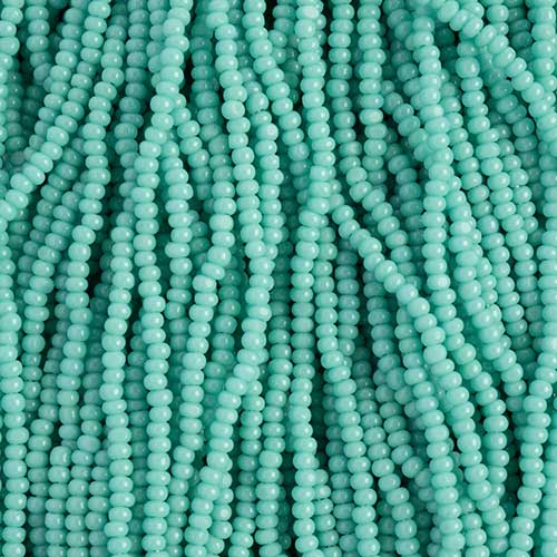 Czech - 15/0 Cut Seed Bead - Opaque Turquoise (100g Strung)