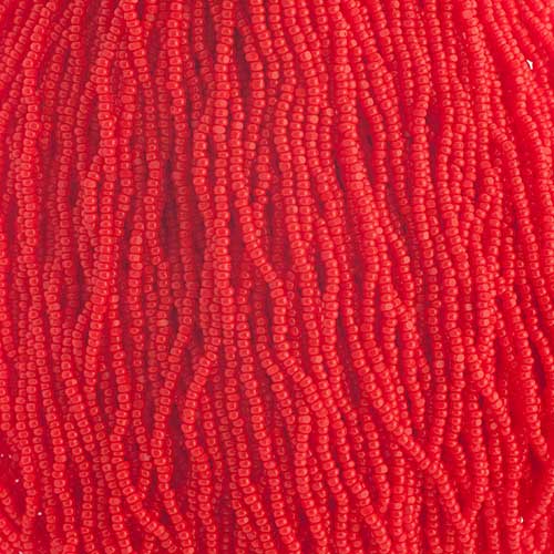 Czech - 15/0 Cut Seed Bead - Opaque Light Red (100g Strung)