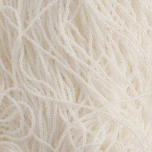 Czech - 13/0 Charlotte - Opaque Pearl White (500g Strung)