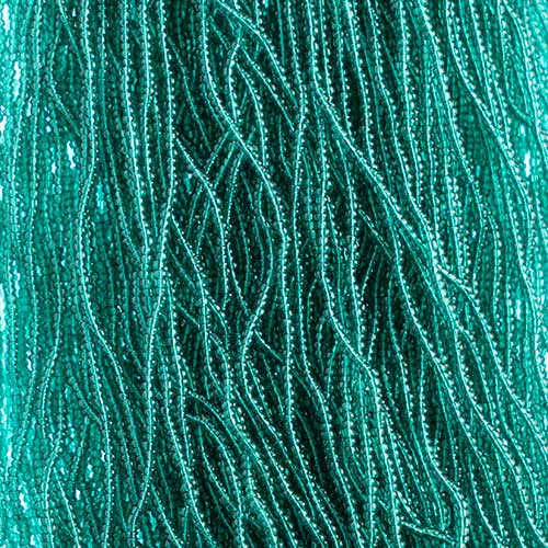 Czech - 13/0 Charlotte - Transparent Teal (500g Strung)