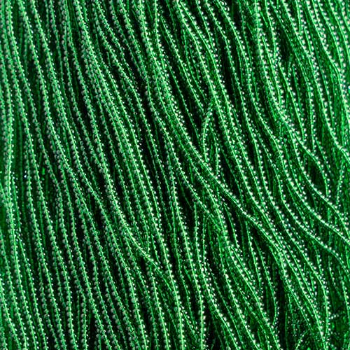 Czech - 13/0 Charlotte - Transparent Medium/Dark Green (500g Strung)