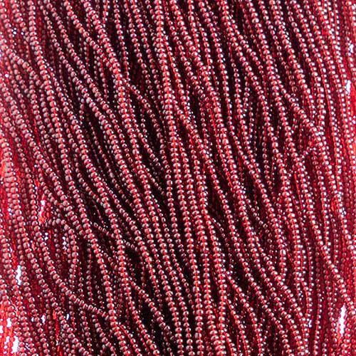 Czech - 13/0 Charlotte - Transparent Dark Red (500g Strung)
