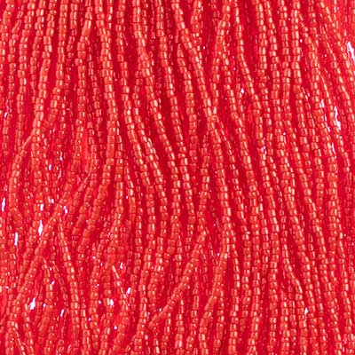 Czech - 10/0 - 3-cut Seed Beads - Opaque Medium/Dark Red (pkg strung)