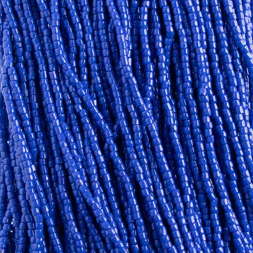 Czech - 10/0 - 3-cut Seed Beads - Opaque Royal Blue (pkg strung)