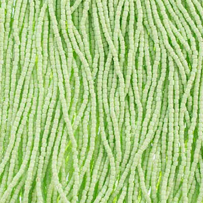 Czech - 10/0 - 3-cut Seed Beads - Opaque Pale Green (pkg strung)