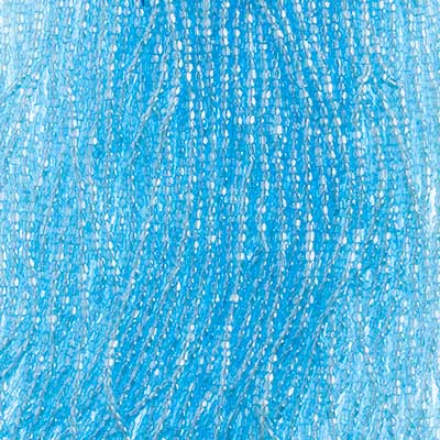 Czech - 10/0 - 3-cut Seed Beads - Transparent Light Aqua Luster (pkg strung)