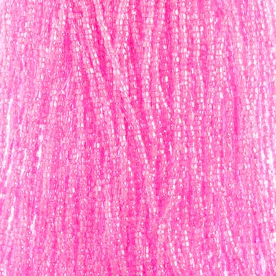 Czech - 10/0 - 3-cut Seed Beads - Color Lined Dark Pink (pkg strung)