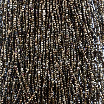 Czech - 10/0 - 3-cut Seed Beadss - Brown Iris (pkg strung)