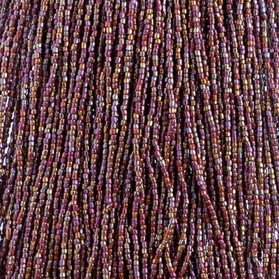 Czech - 10/0 - 3-cut Seed Beads - Opaque Ruby AB (pkg strung)