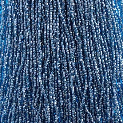 Czech - 10/0 - 3-cut Seed Beads - Transparent Dark Aqua Luster (pkg strung)