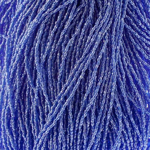 Czech - 10/0 - 3-cut Seed Beads - Transparent Blue Luster (pkg strung)