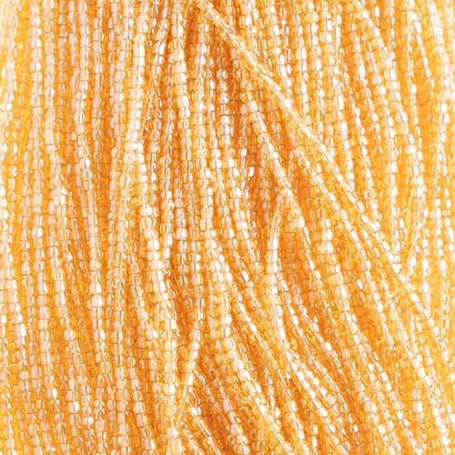 Czech - 10/0 - 3-cut Seed Beads - Transparent Medium Topaz Luster (pkg strung)