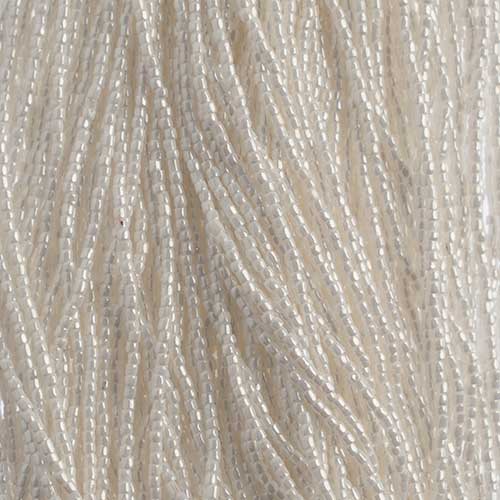 Czech - 10/0 - 3-cut Seed Beads - Opaque White Luster (pkg strung)