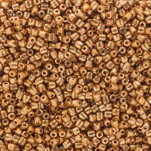 Czech Seed Beads 3Cut - 9/0 - Opaque Gold Metallic (100g)