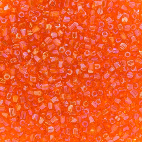Czech Seed Beads 3Cut - 9/0 - Transparent Orange Luster (100g)