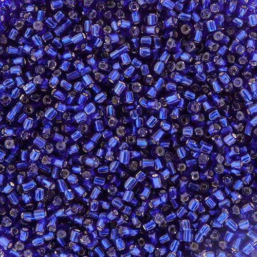 Czech Seed Beads 3Cut - 9/0 - Transparent Royal Blue Silver Lined (100g)