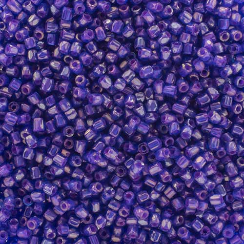 Czech Seed Beads 3Cut - 9/0 - Transparent Sapphire Pink Lined Rainbow (100g)