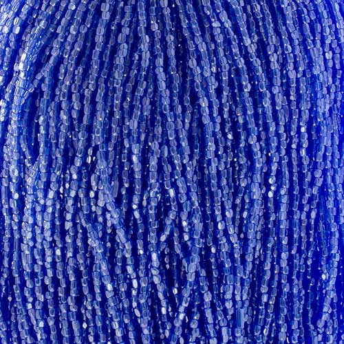Czech Seed Beads 3Cut - 9/0 - Transparent Blue Luster (pkg strung)