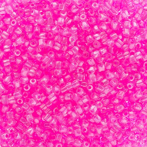 Czech Seed Beads 3Cut - 9/0 - Transparent Rose Color Lined (100g)