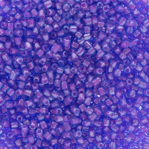 Czech Seed Beads 3Cut - 9/0 - Transparent Color Lined Fuchsia (100g)