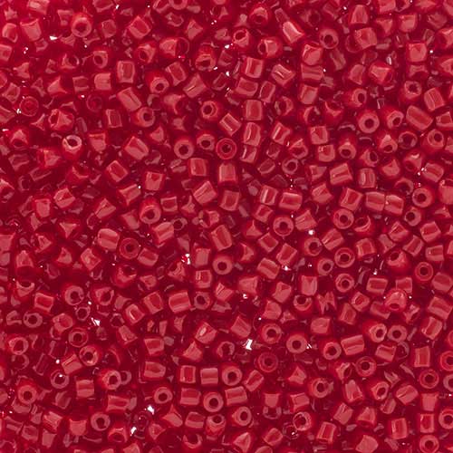 Czech Seed Beads 3Cut - 9/0 - Opaque Medium Red (100g)