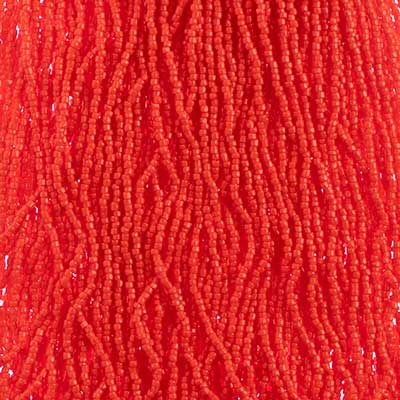 Czech - 12/0 - 3-cut Seed Beads - Opaque Light Red (pkg strung)