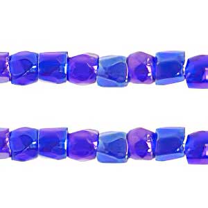Czech - 12/0 - 3-cut Seed Beads - Transparent Navy Blue Iris (pkg strung)