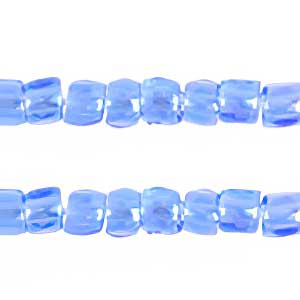 Czech - 12/0 - 3-cut Seed Beads - Transparent Ice Blue Iris (pkg strung)