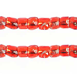 Czech - 12/0 - 3-cut Seed Beads - Silver Lined Red (pkg strung)