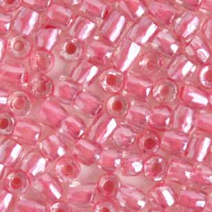 Czech - 12/0 - 3-cut Seed Beads - Red Luster Crystal Lined (pkg strung)