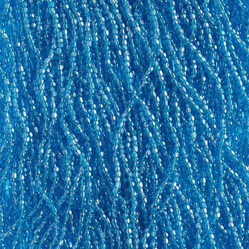 Czech - 12/0 - 3-cut Seed Beads - Transparent Capri Luster (pkg strung)