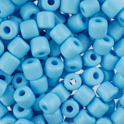 Czech Glass Beads - 4.5mm Rola - Opaque Light Blue (tube)