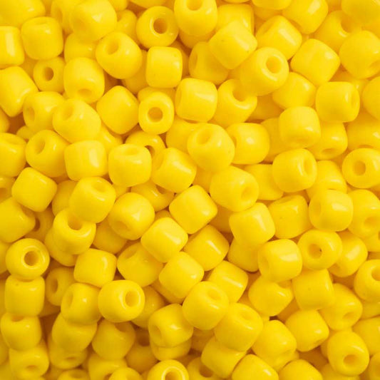 Czech Glass Beads - 4.5mm Rola - Opaque Yellow (tube)