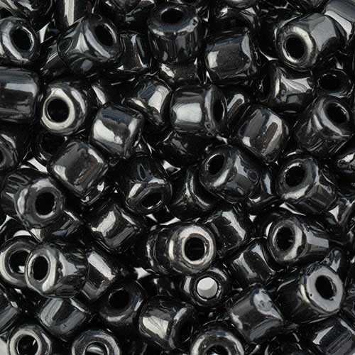 Czech Glass Beads - 4.5mm Rola - Hematite (tube)