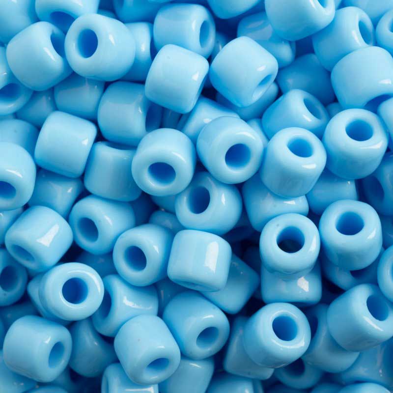 Czech Glass Beads - 6.2mm Rola - Opaque Light Blue (tube)