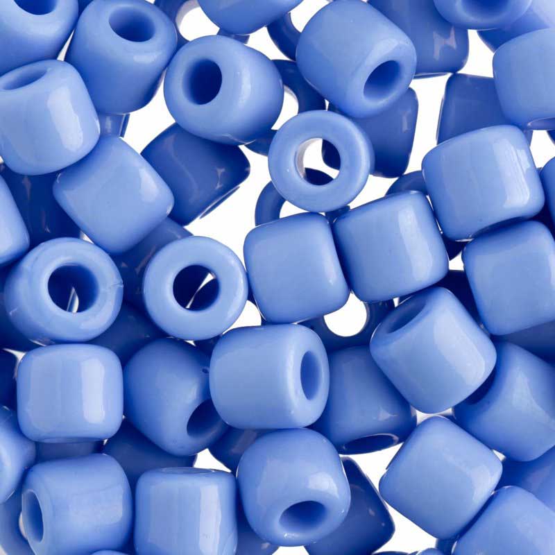Czech Glass Beads - 6.2mm Rola - Opaque Pale Blue (tube)