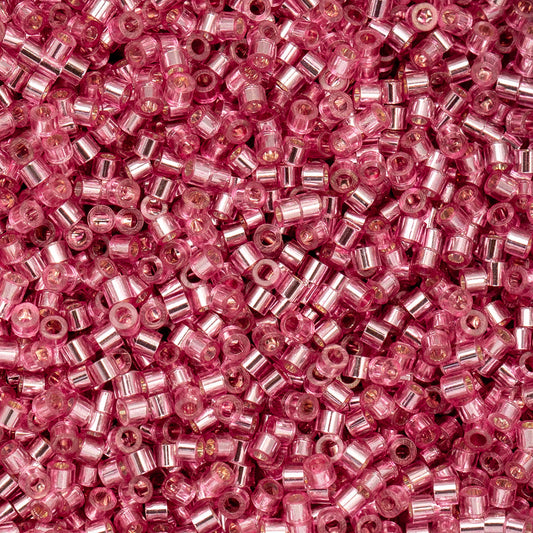 Cylin Bead - 11/0 - Dark Pink Rose Silver Lined (25g)