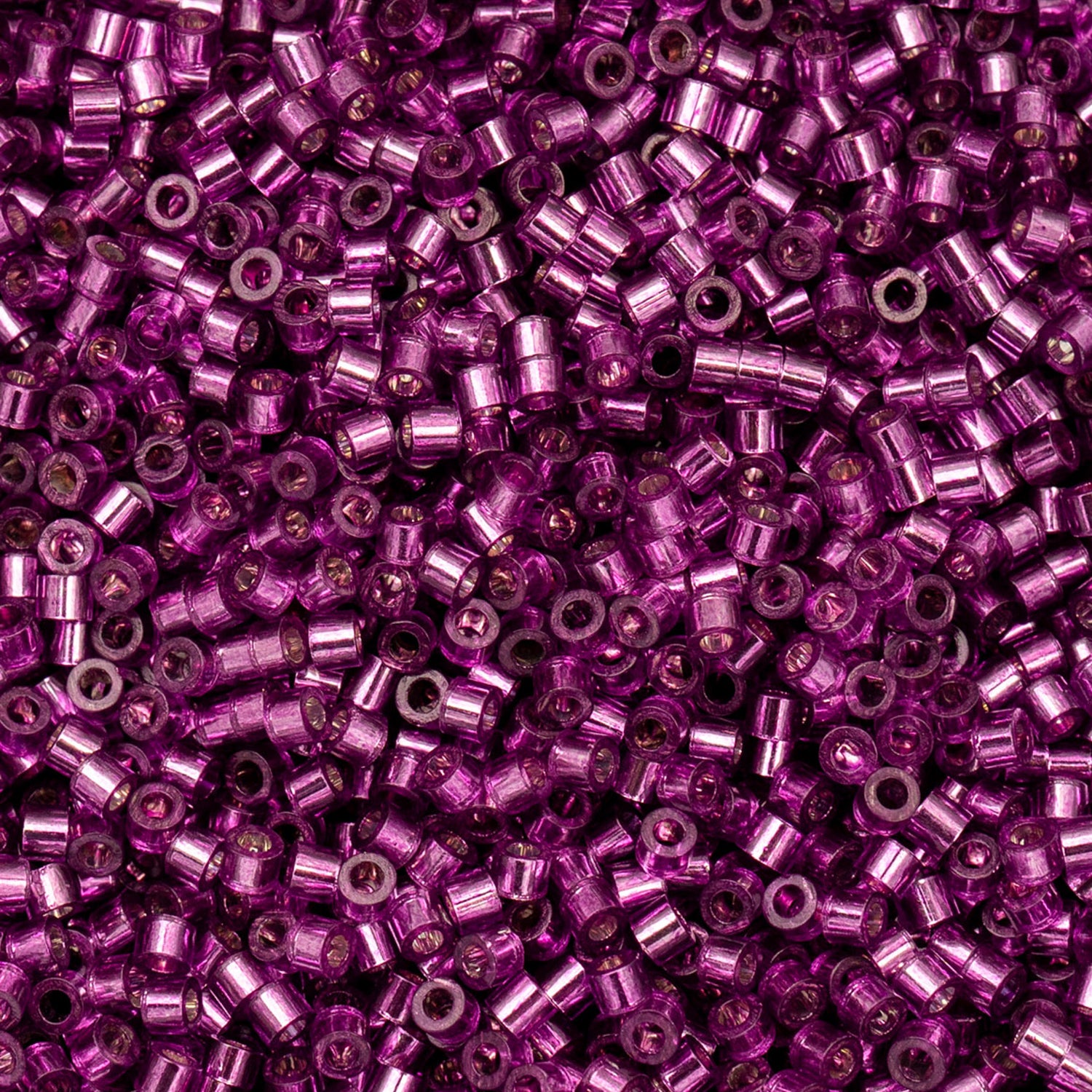 Cylin Bead - 11/0 - Magenta Silver Lined (25g)