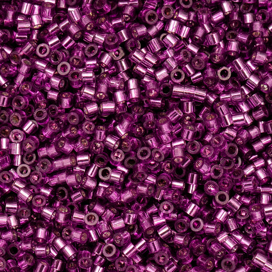 Cylin Bead - 11/0 - Magenta Silver Lined (25g)