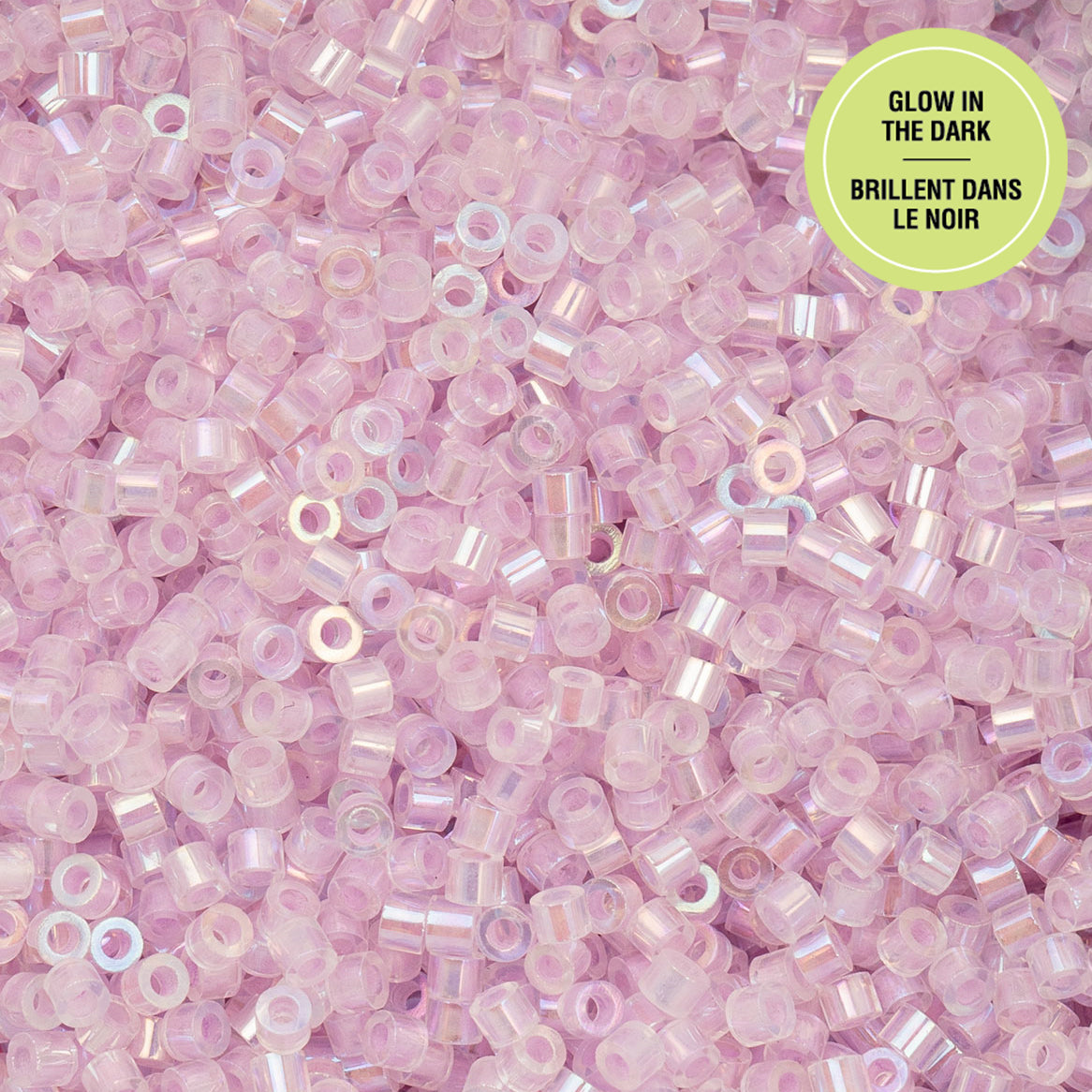 Cylin Bead - 11/0 - Glow in Dark AB - Violet (25g)