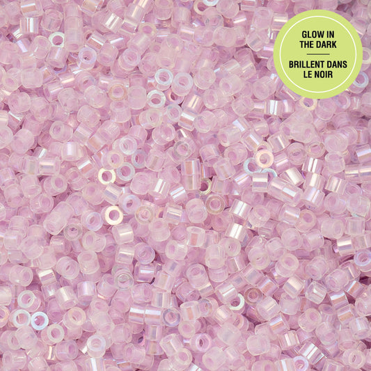 Cylin Bead - 11/0 - Glow in Dark AB - Violet (25g)