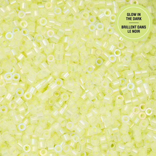 Cylin Bead - 11/0 - Glow in Dark AB - Yellow Neon (25g)