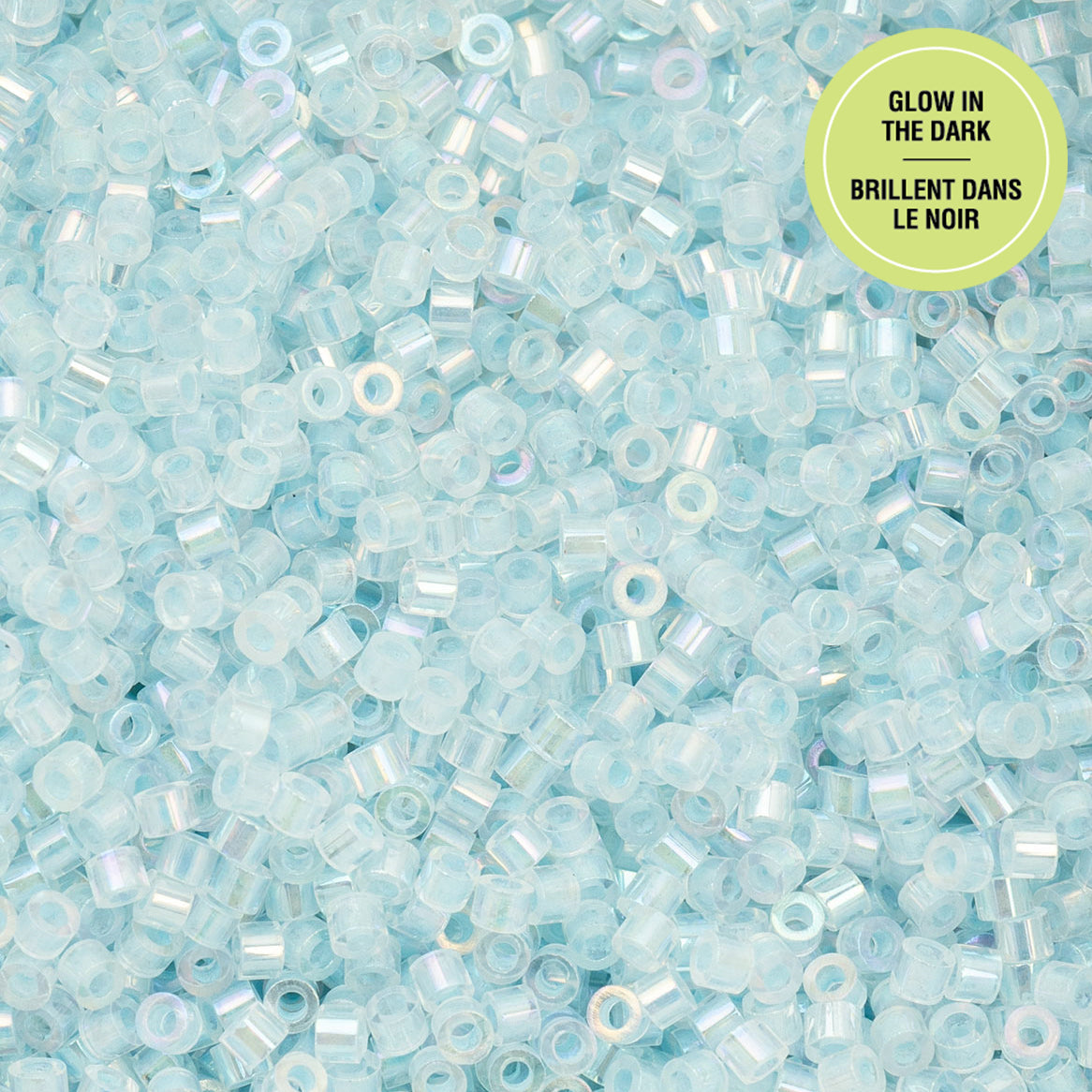 Cylin Bead - 11/0 - Glow in Dark AB - Sky (25g)