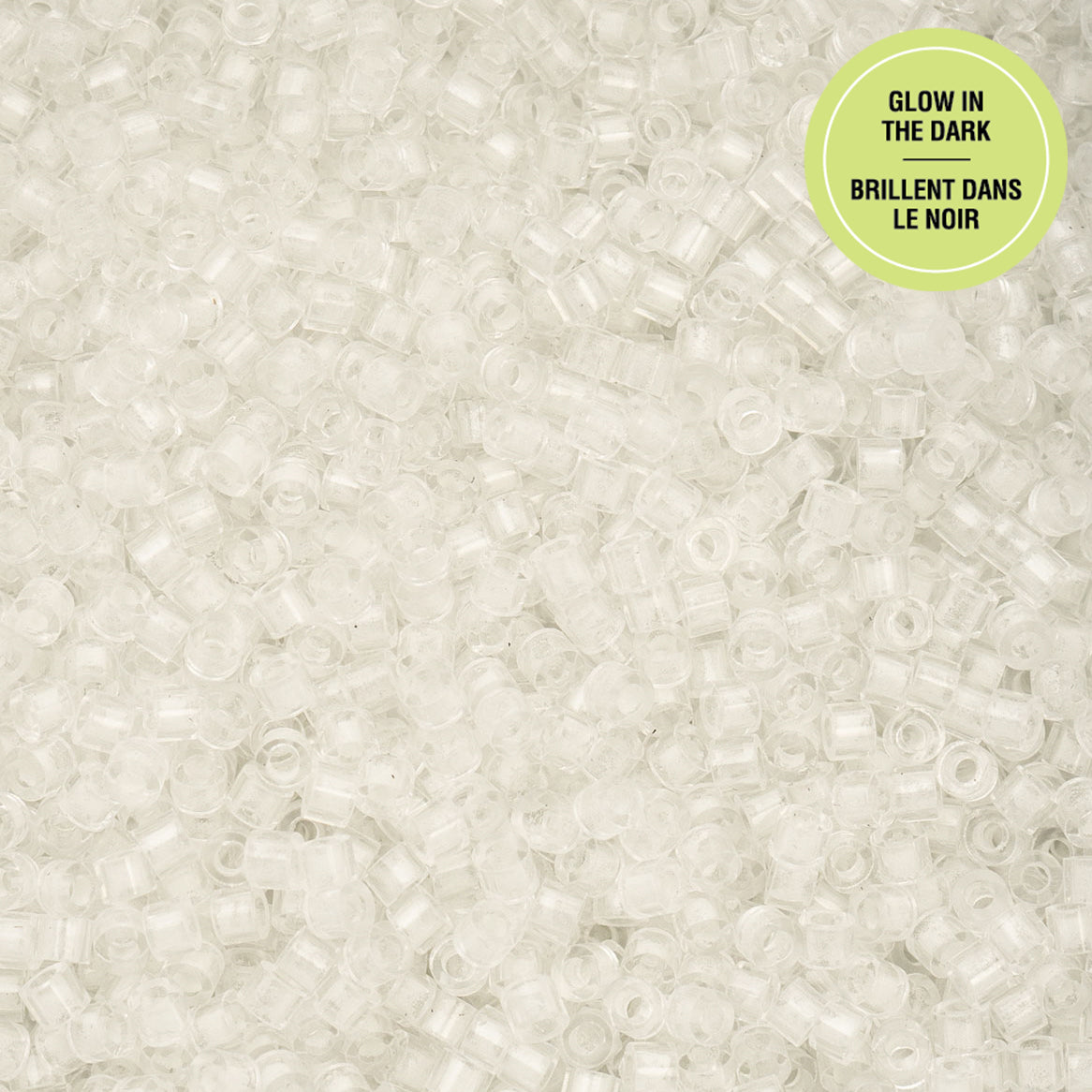 Cylin Bead - 11/0 - Glow in Dark - White to Sky (25g)